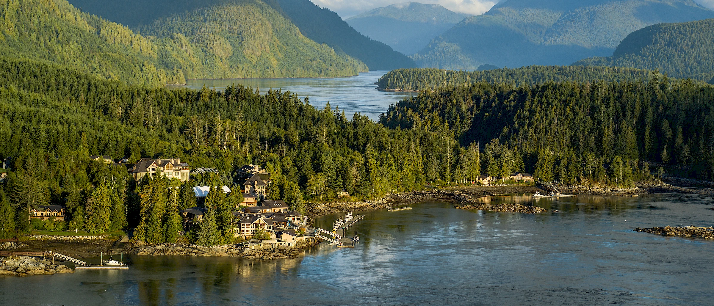 Sonora Resort Aerial View - A Relais & Chateaux Property of the Coast of British Columbia